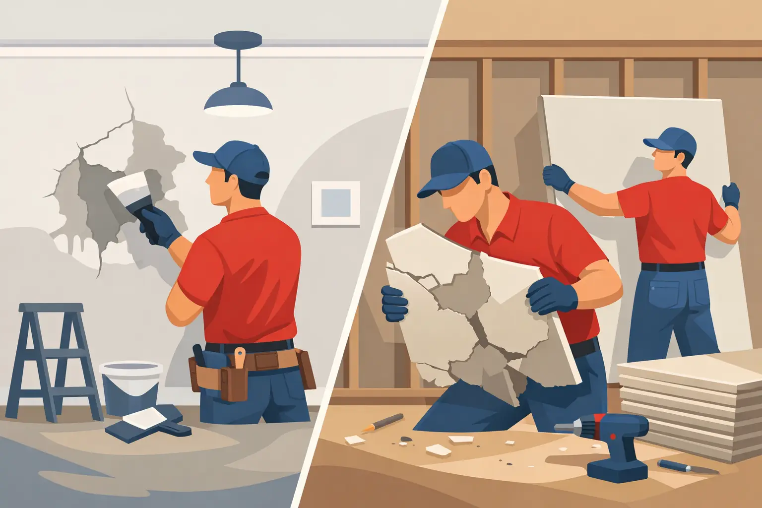 Repair Versus Replace Drywall: Which Is Right?