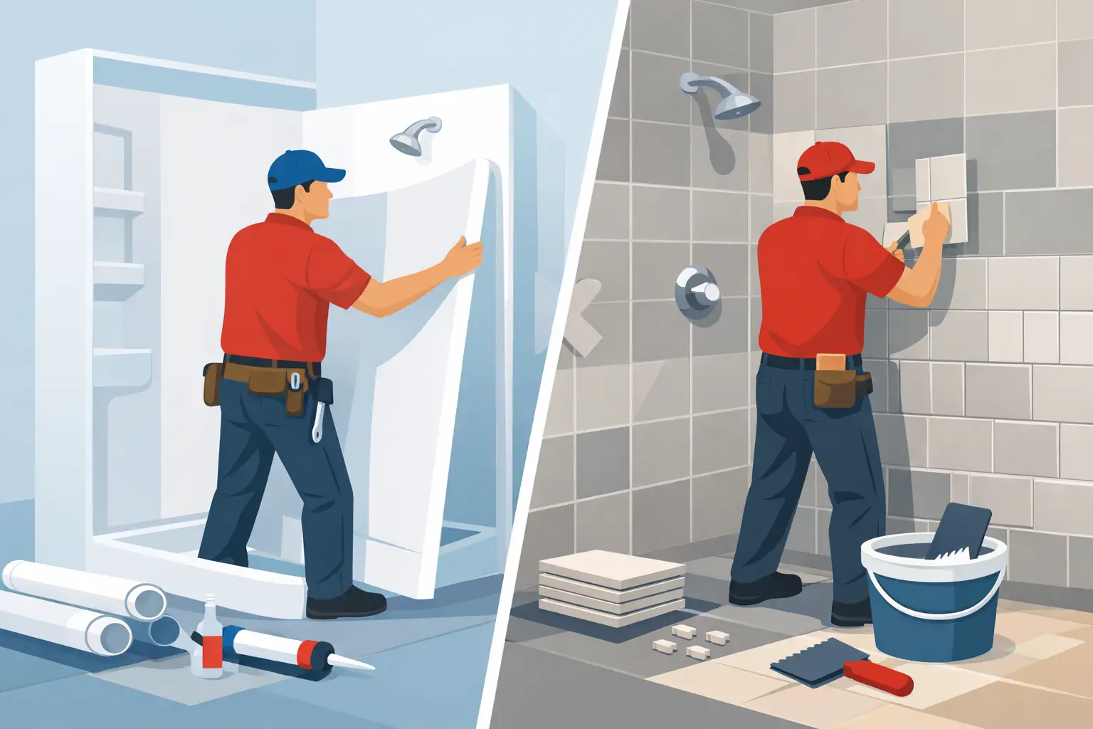 Shower Insert Versus Tile Surround: Which Wins?
