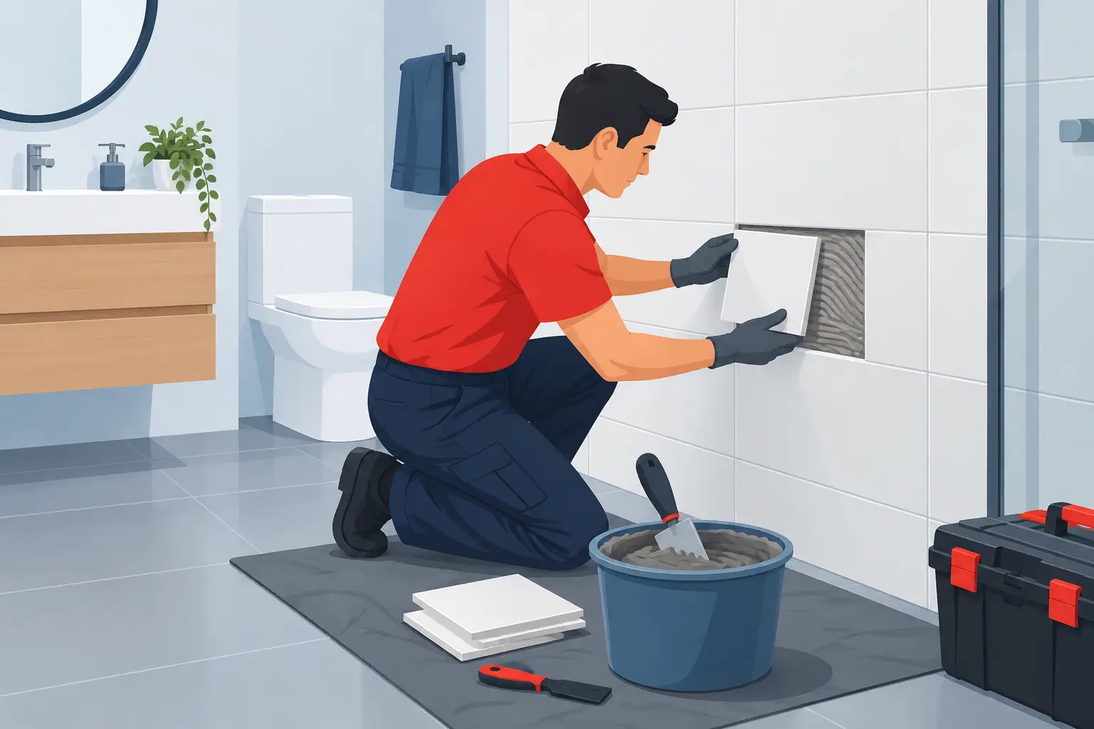 How to Repair Loose Bathroom Tiles Safely