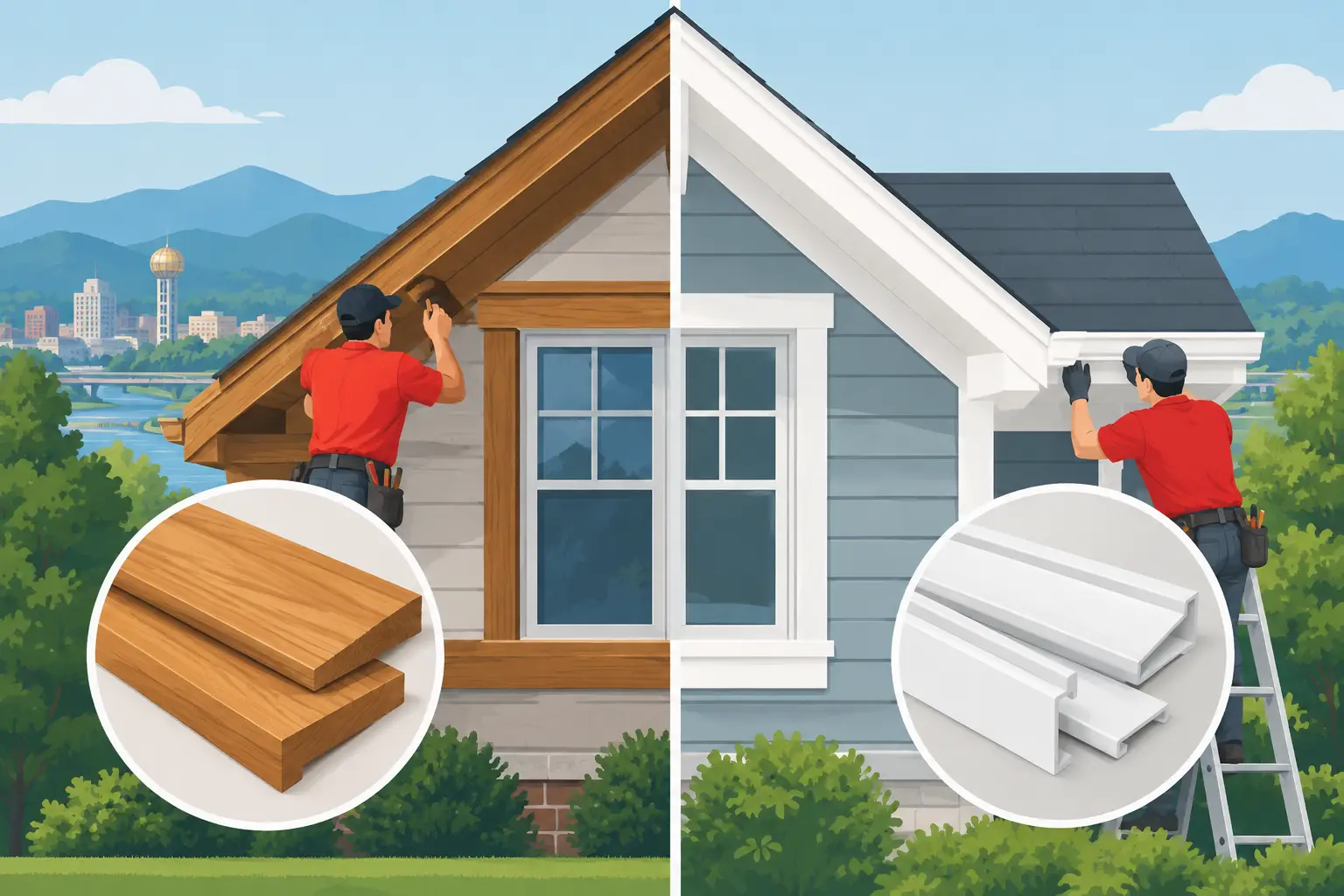 Wood Versus Vinyl Trim for Knoxville Homes